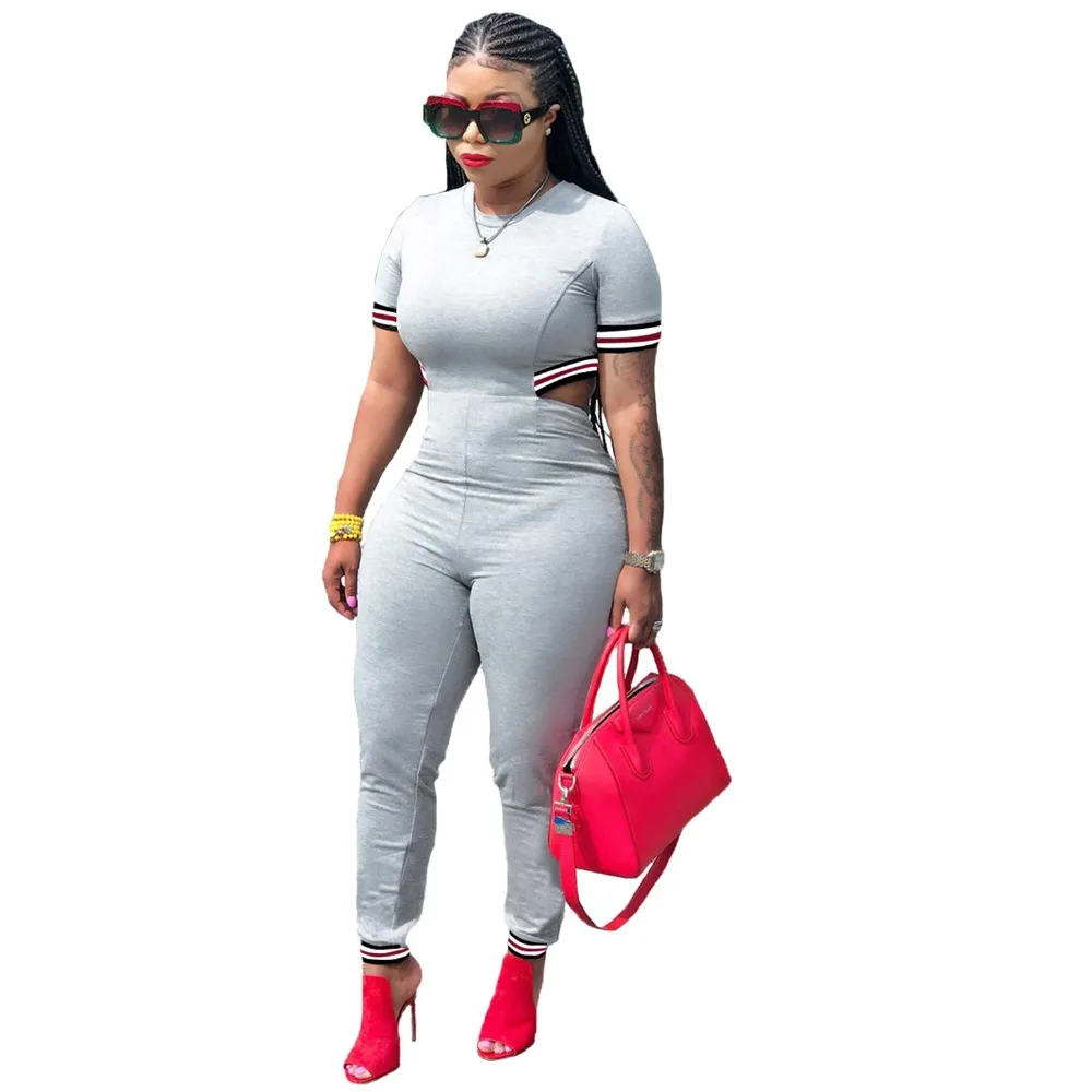 2018 осенне зимние женские комбинезоны с круглым вырезом и лентой коротким рукавом