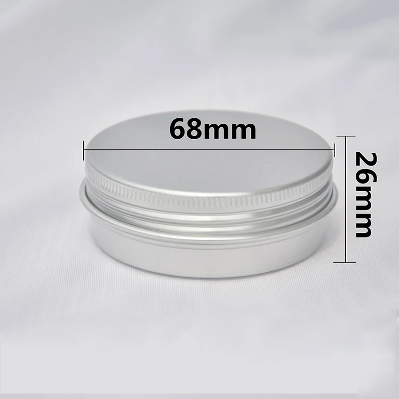 

50 x 60g Aluminum Jar, Metal Jar For Cream Powder Gel Use, 2 oz Cosmetic Bottles, 60ml Aluminum Container