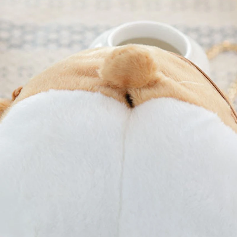 Симпатичная плюшевая сумка для женщин Дамский кошелек через плечо с хвостом