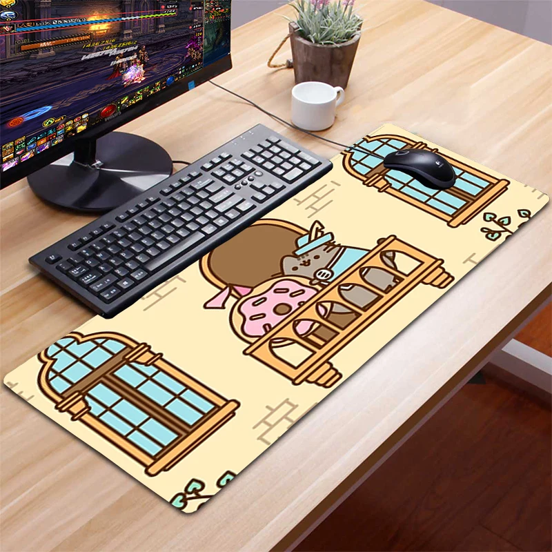 

Mouse Pad Mat Computer Mousepad 90x40cm Funny Cute Cats Natural Rubber XXL Mouse pad gamer desk mat 90x30 Gamer keyboard Mouse