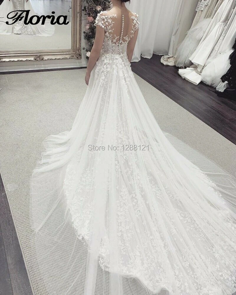 Романтическое арабское мусульманское свадебное платье кружевное Среднего