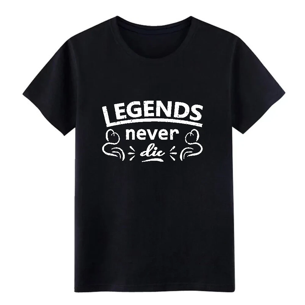 Legends Never Die (темный текст) облегающая хлопковая/поли на Next Level Футболка