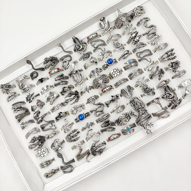 кольцо женское мужское 30 шт. / Партия открытое в стиле панк хип-хоп модное и виде