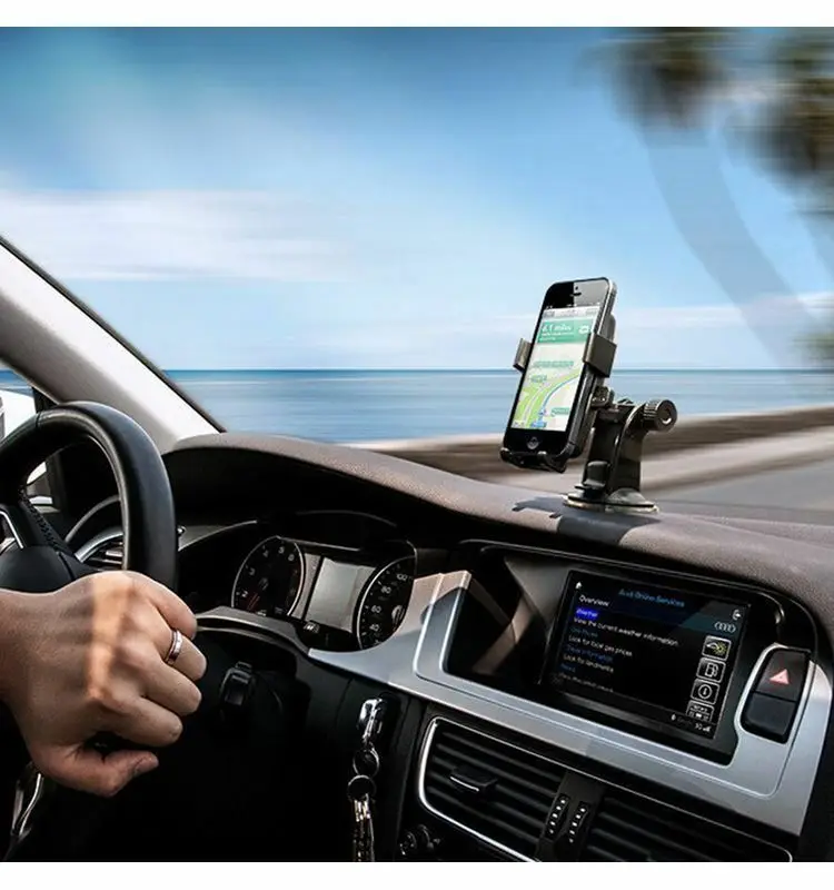 Поворотный Автомобильный держатель для телефона с присоской на ветровое стекло