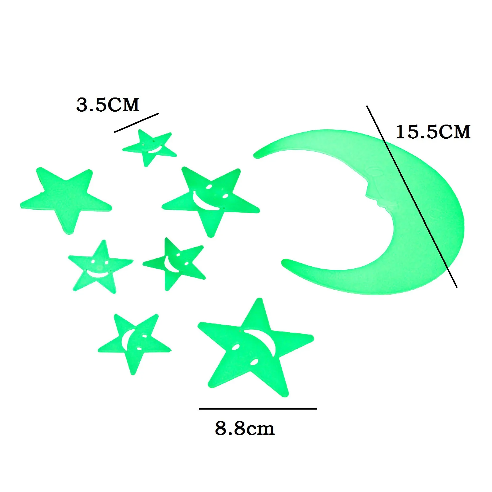 

New Glow In The Dark Stickers Pegatinas Moon Glow In The Dark 3D Stars Moon Stickers Bedroom Wall Room Decor Diy Glow Stickers