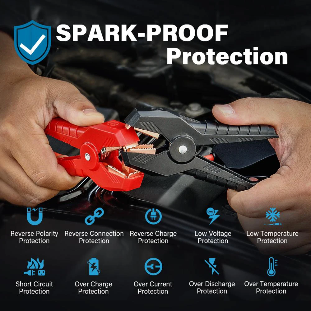 topdon 18000mah car jump starter 1500a 12v peak portable emergency starter wireless charge power bank booster start device v1500 free global shipping