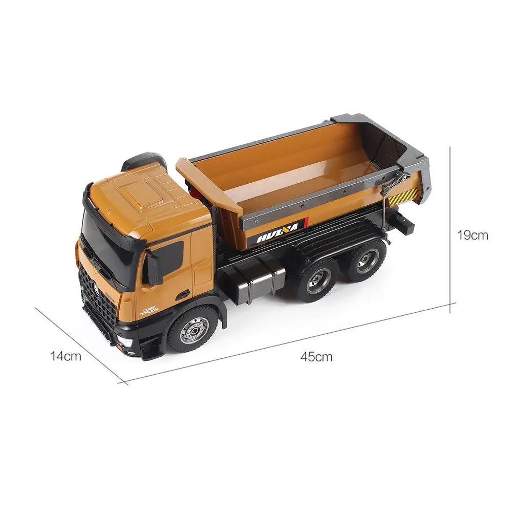 

HUINA TOYS 1573 1/14 10CH Alloy RC Dump Trucks Engineering Construction Car Remote Control Vehicle Toy RTR RC Truck Gift for Boy