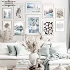 Скандинавская сибирская зимняя Снежный лес пейзаж холст живопись утром природный пейзаж печать плакат настенное искусство картина для домашнего декора