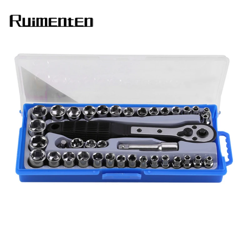 

38pcs Socket Car Wrench Set 3/8 Inch Ratchet Wrench Set Head End Hand Household Tool Box With Home Tools Kit Workshop Toolbox