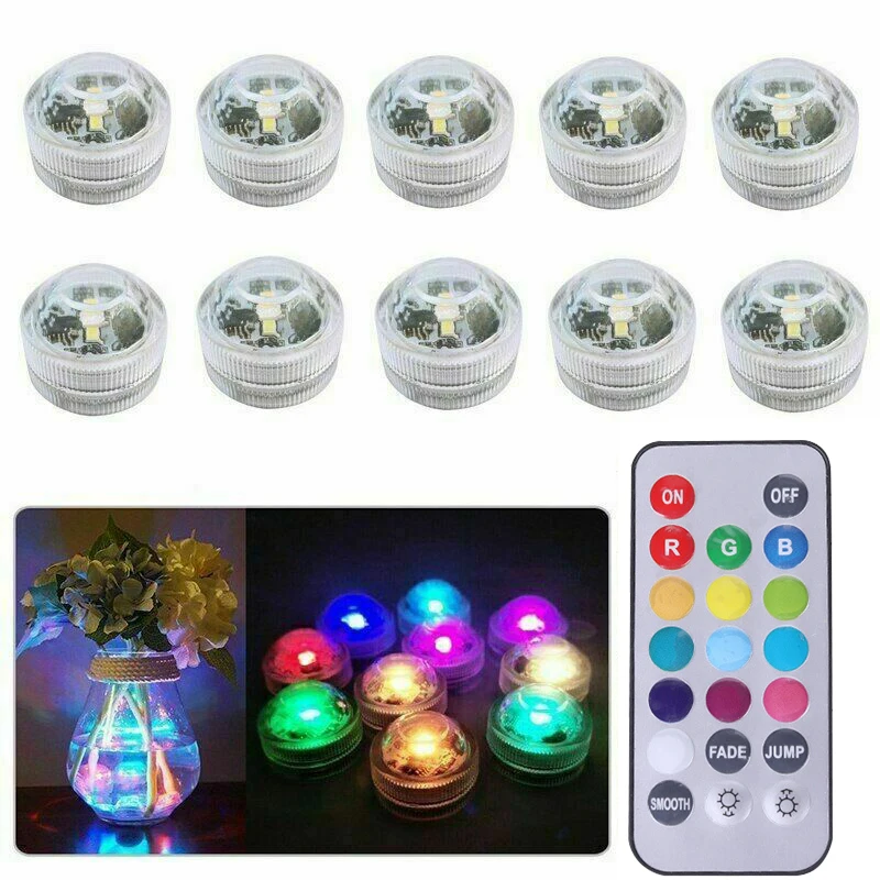 Погружной светодиодный светильник ночник с дистанционным управлением на