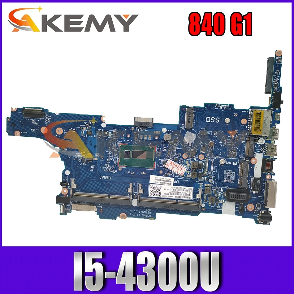 730803-001 730803-501 For HP Elitebook 840 G1 I5-4300U Laptop Motherboard 6050A2560201 SR1ED DDR3 Notebook Mainboard