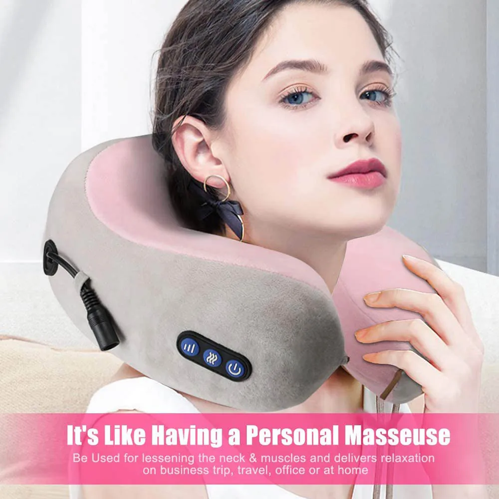 Электрическая массажная U образная подушка для расслабления шеи массажа из пены