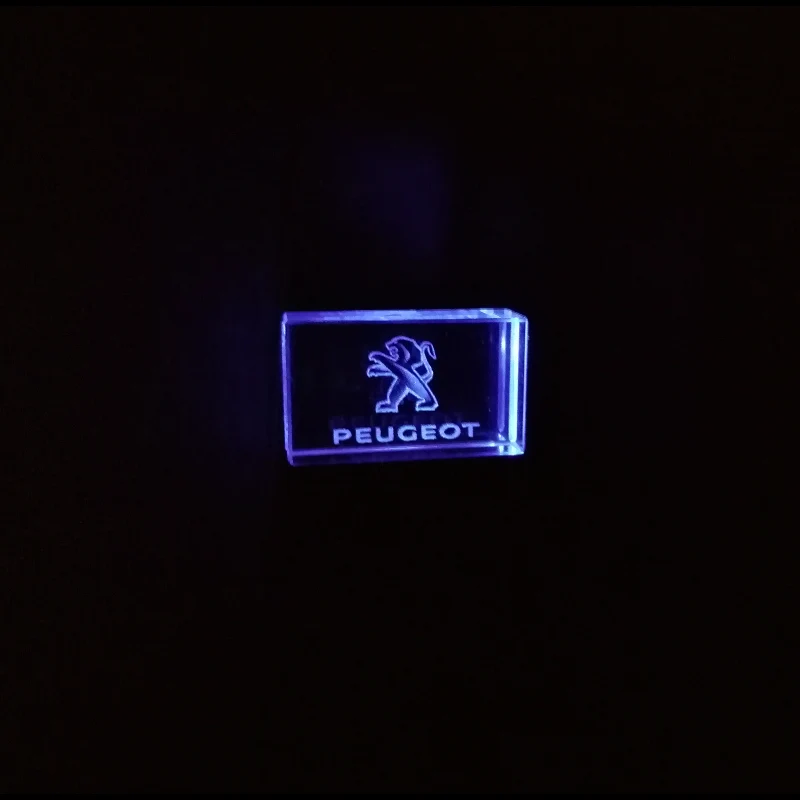 Peugeot Знак логотипа автомобиля кристалл USB флэш накопитель 4 ГБ 8 16 32 64 128