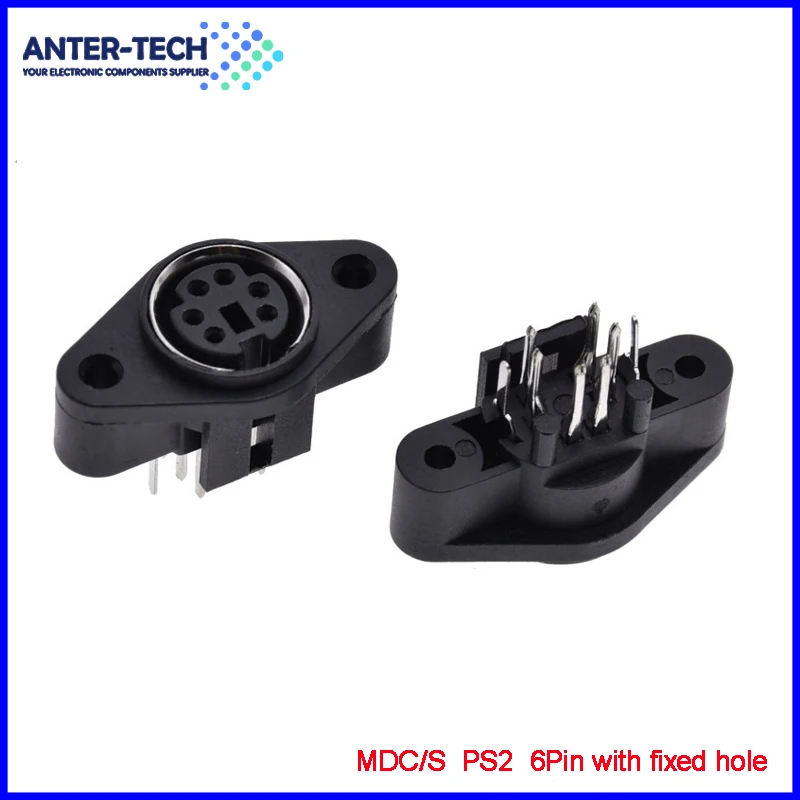 5 шт./лот разъем MDC/S DIN Mini PS2 6Pin 6P с фиксированным отверстием для клавиатуры мыши |