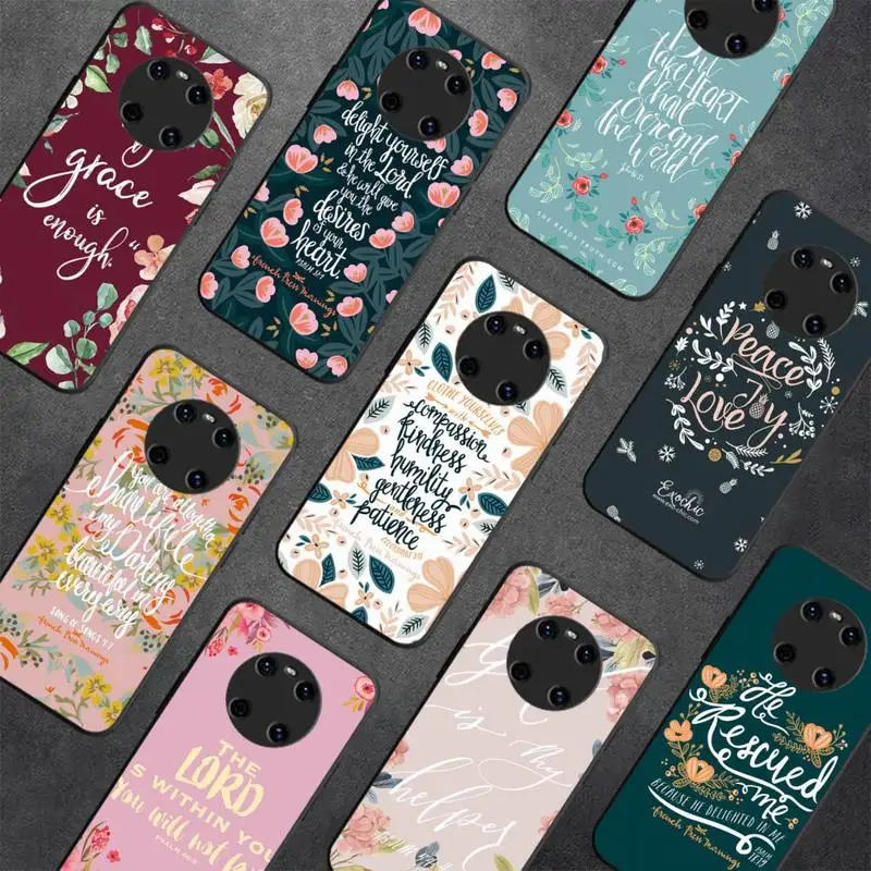 

Christian bible quotes verse jesus Phone Case For Huawei Y5 Y62019 Y52018 Y92019 Luxury funda case for 9prime2019