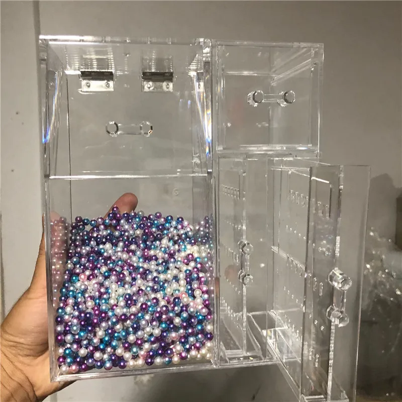 Акриловый держатель кистей для макияжа сумка мешок красоты щетка Контейнер