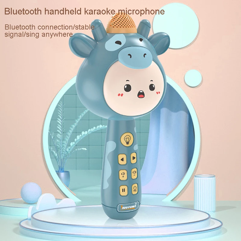 

Voice Changer Condenser Microphone Wireless Bluetooth Karaoke For Home Singing Facebook Smartphone Handheld Tiktok Streaming Mic