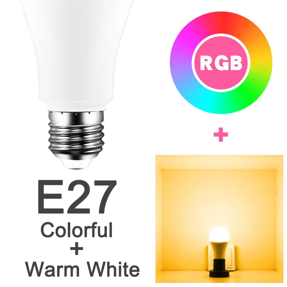 E27 WW Новая беспроводная Bluetooth 4,0 умная лампа Домашний Светильник ing лампа 10 Вт E27 Magic RGB+ W Светодиодный светильник с регулируемой яркостью для IOS/Android - Испускаемый цвет: E27 WW