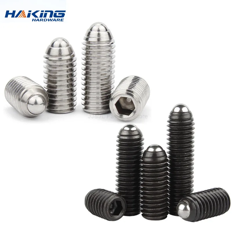 M3 M4 M5 M6 M8 M10 M12 Black Grade 12.9 304 stainless steel Hex Socket Allen Spring Ball Plunger Grub Point Set Screw Bolt