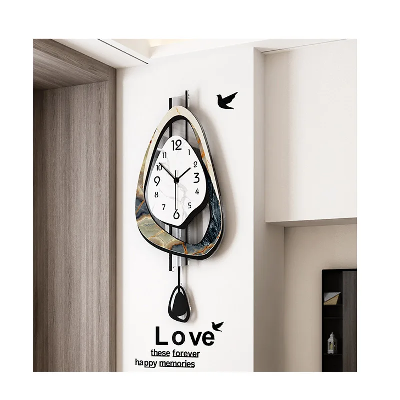 

Wall Clock Luxury Nordic Art Deco Wall Clock Living Room Personality Creative Fashion Household Modern Simple American Clock