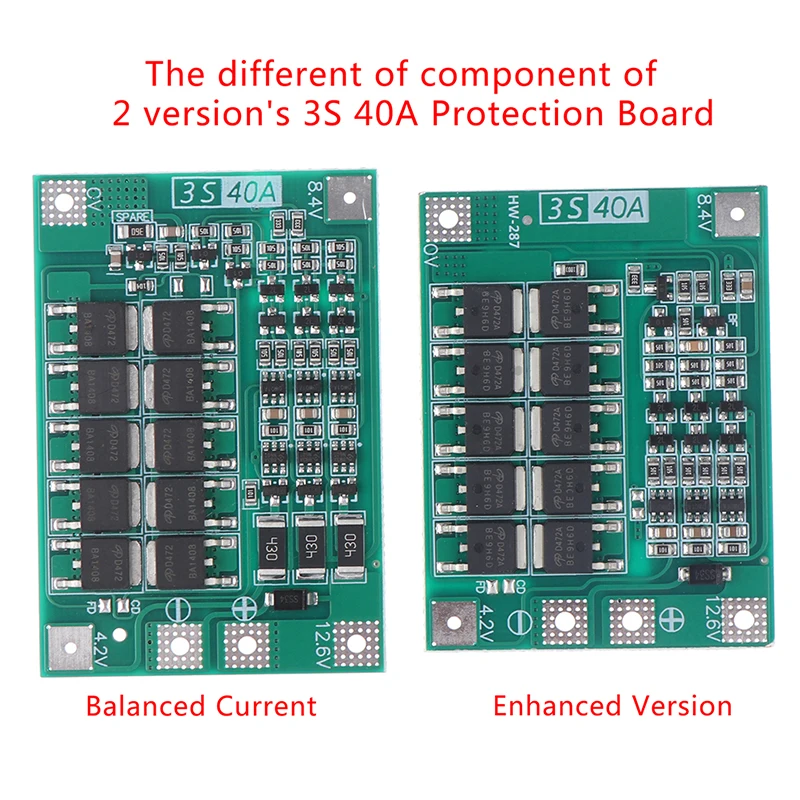 

Balance 18650 BMS 4S 40A Li-ion Lithium Battery Charger PCB BMS Protection Board