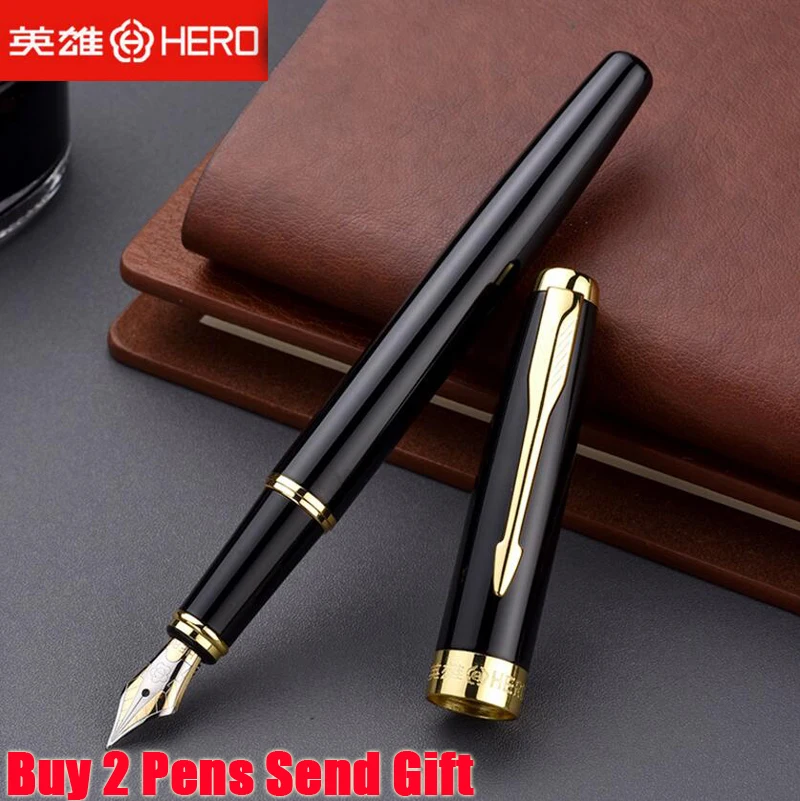 

Ручка перьевая Hero 1502 с металлическими чернилами, классический дизайн