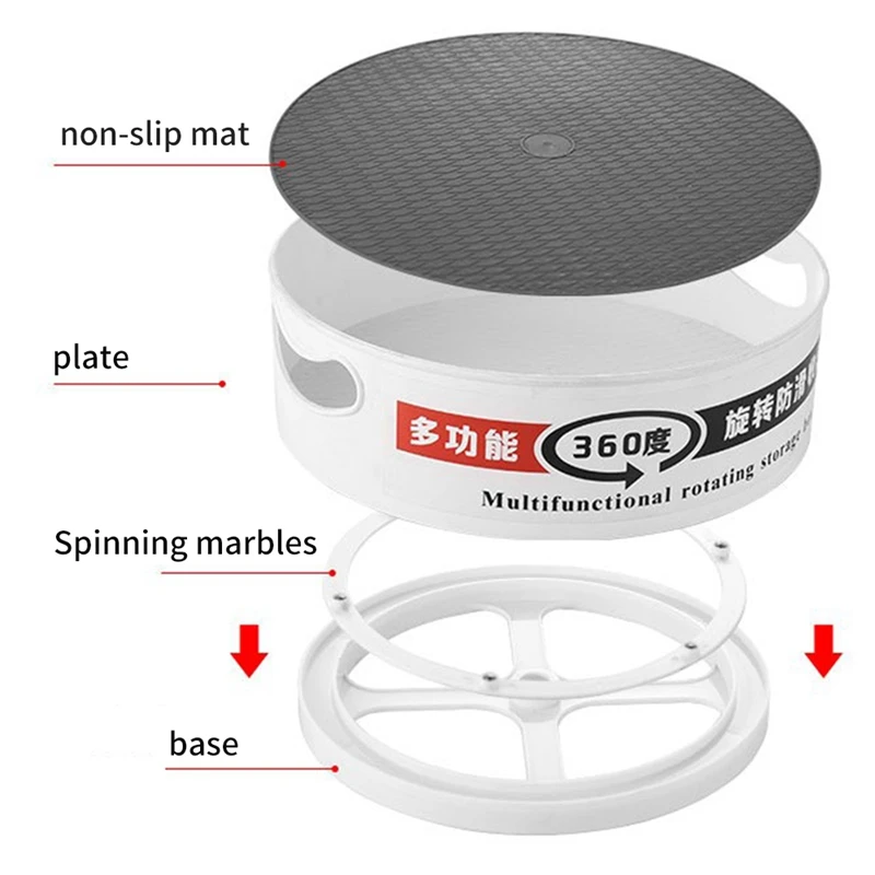 Глубокий пластиковый вращающийся контейнер для хранения кухни кладовой шкафа