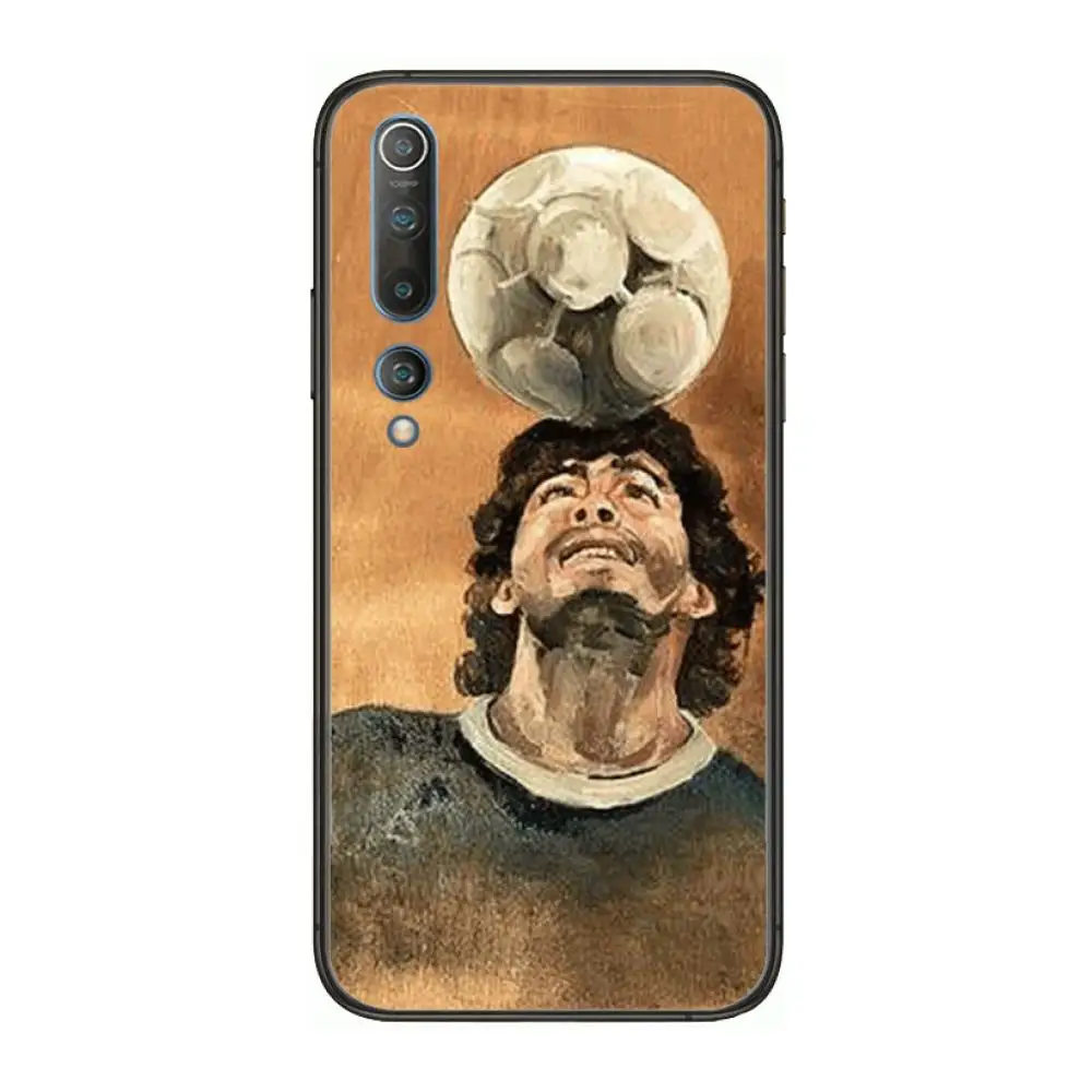 

Diego Armando, Maradona, Argentina Phone Case For xiaomi mi11 5g 10 liti Ultra 9Pro SE 3 8 Note Anime Black Cover Silicone Back