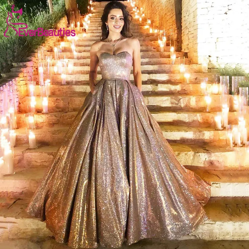 Бальное платье с блестками для выпускного вечера 2020|Платья на выпускной| |