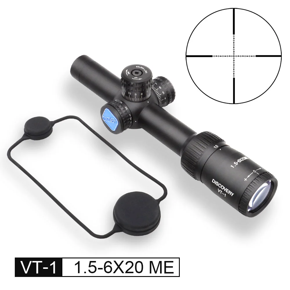

Discovery Compact Hunting Scope 1.5-6X20ME Tactical Riflescope Illuminated Reticle Shooting Optical Sight for .223rem .22LR .177