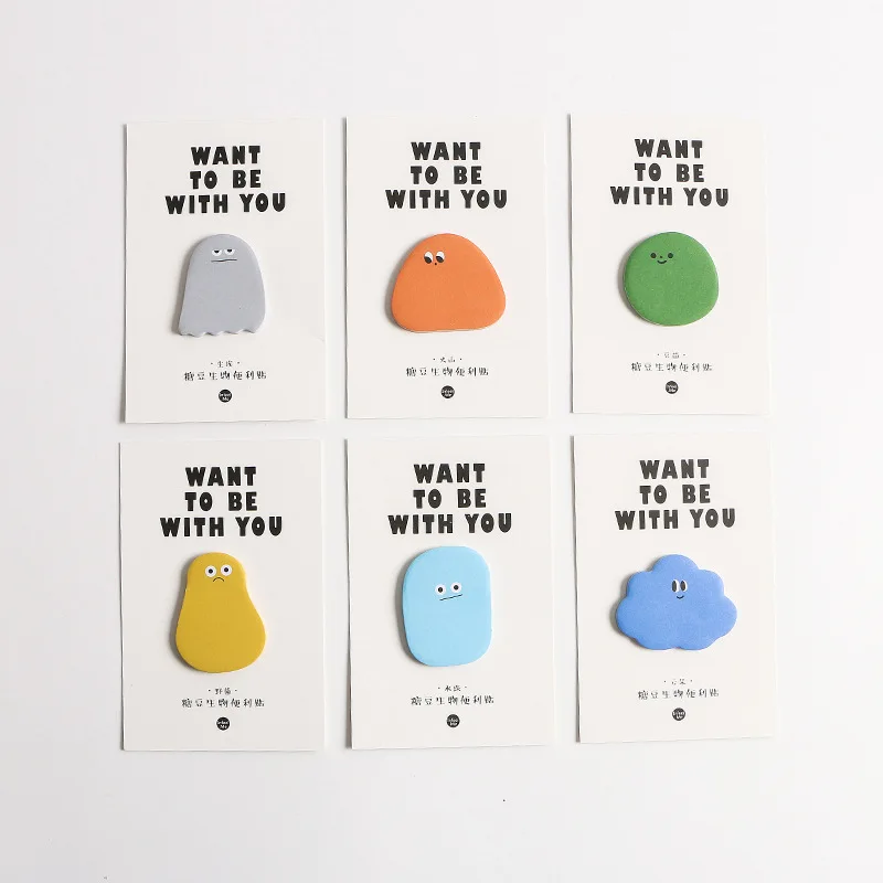6kinds Candy Bean Bio Post-it DIY Scrapbooking Album Diary Happy Planner Decoration | Дом и сад