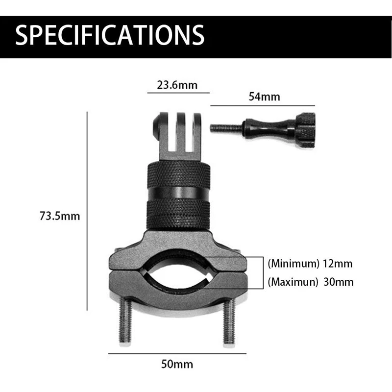 Алюминиевое Крепление на руль велосипеда для GoPro 360 градусов Поворотная стойка