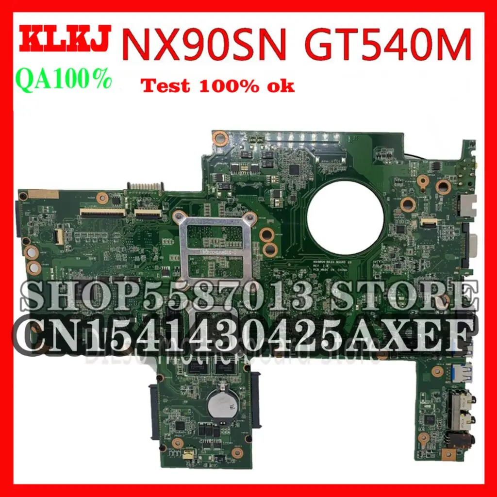 

KLKJ NX90SN Motherboard For ASUS NX90 NX90S Laptop Motherboard N12P-GS-A1 GT540M 2G Mainboard HM65 Rev 2.0 Motherboard Test