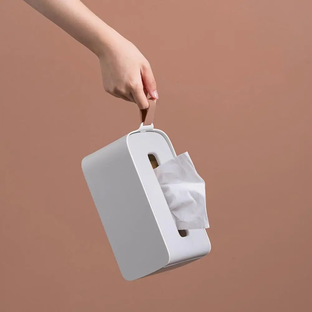 

Dust-proof Lightweight Matte Delicate Tissue Holder with Lid for Home