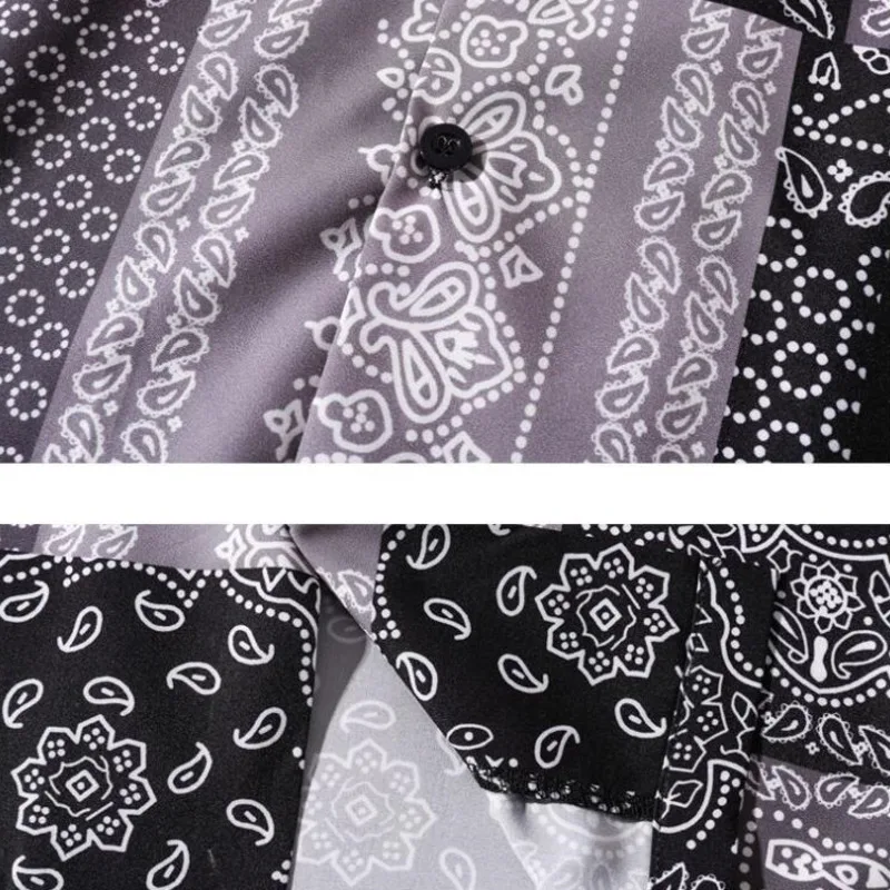 

#7243 Summer Casual Vintage Shirt Men Harajuku Casual Printed Shirts For Men Designs Loose Couple Clothes Thin Retro Mens Shirts