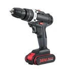 36 в перезаряжаемая электрическая Ударная дрель-молот многофункциональная Аккумуляторная дрель-шуруповерт с аккумуляторной беспроводной дрелью инструмент