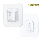 100 пар, настенные крючки на клейкой основе