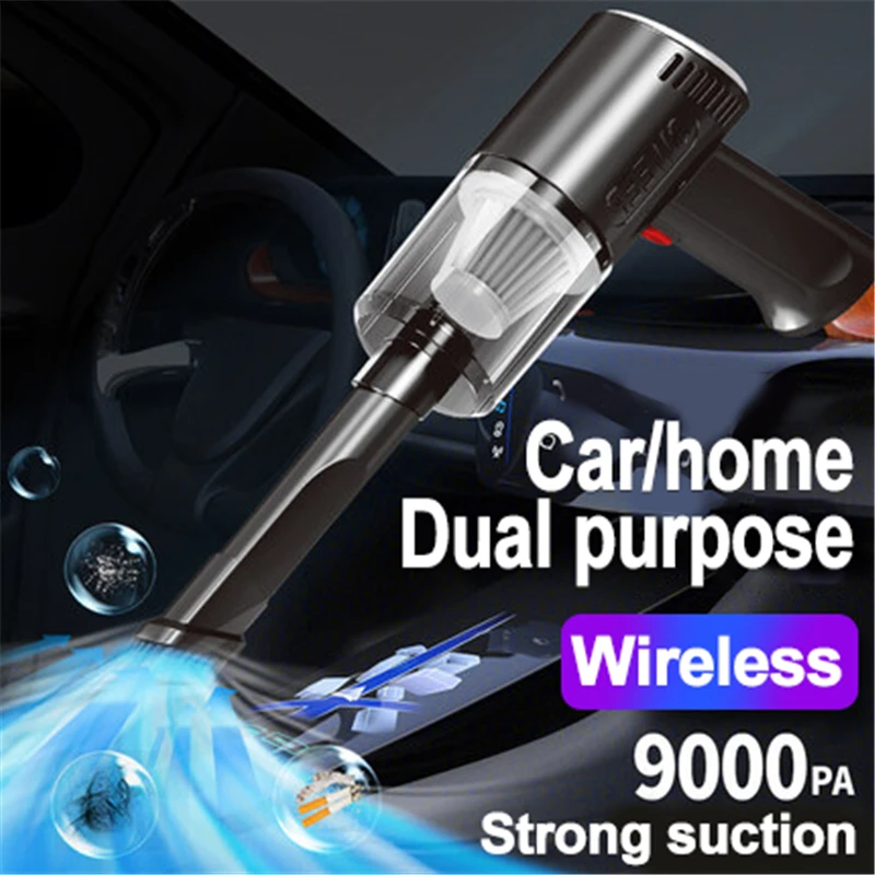 

Portable Wireless Car Vacuum Cleaner USB Rechargeable 5500Pa 120W LED Lighting Strong Car Vacuum Cleaner Car/Home Dual-Use