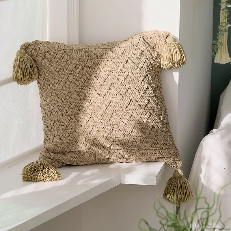 

TONGDI Patchwork Plush Pillow And Pillow Case Pillow Inner Soft Throw Velvet Decoration For Home Living Cover Bed Room Sofa
