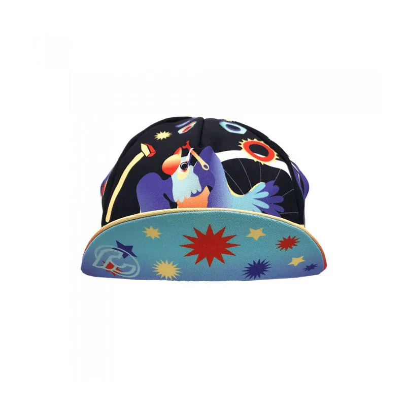 New style printed retro team outdoor sports competition men's and women's cycling cap soft breathable comfortable fabric poly |