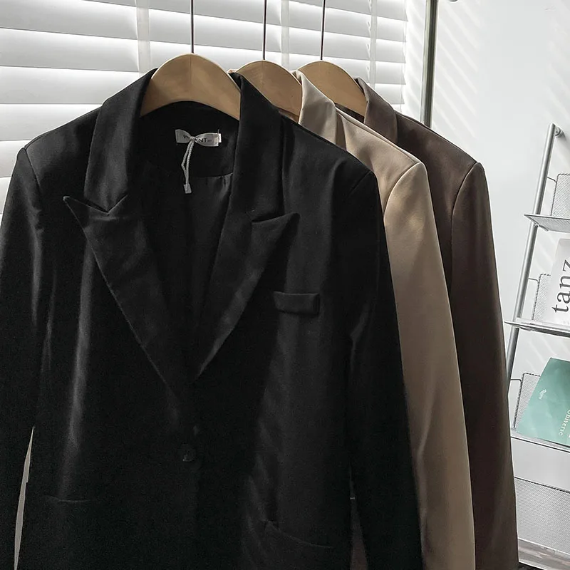 

Женская куртка, костюмная куртка, Стильный Темперамент, осень 2021, новый нишевой дизайн, снижение возраста, свободный, тонкий, с длинными рука...