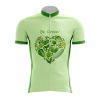 be green vegan cycling jersey cycling clothing apparel quick dry moisture wicking cycling sports
