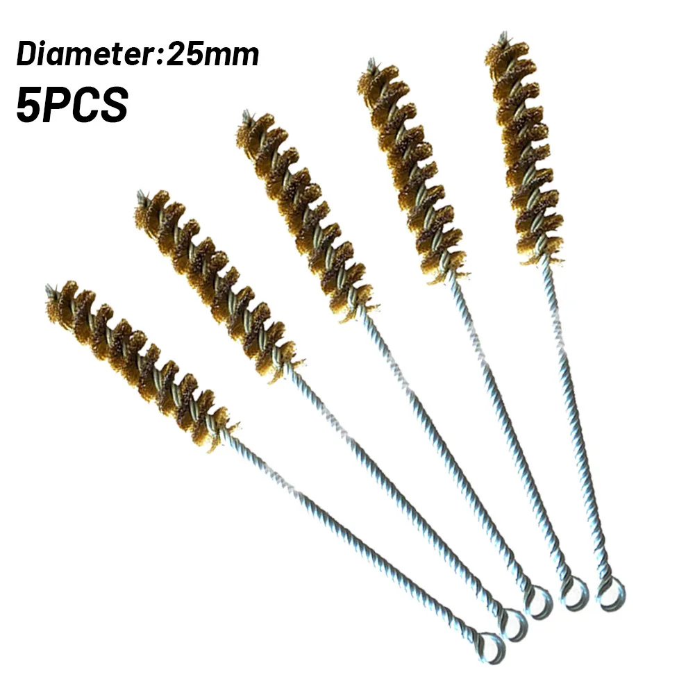 5pcs10-30mm Нержавеющая сталь цилиндр проволочная трубка щетка для чистки трубки