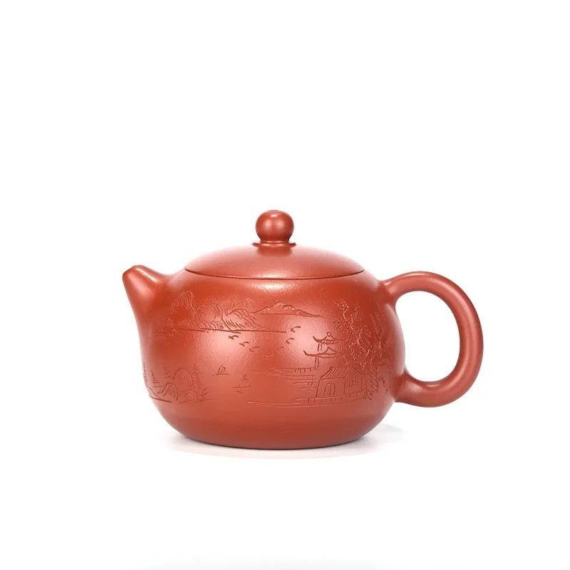 

Dahongpao Master Hand-painted Landscape Xishi Zisha Teapot Yixing Handmade Pot Kung-fu Teaware Purple Clay Drinkware For Puer