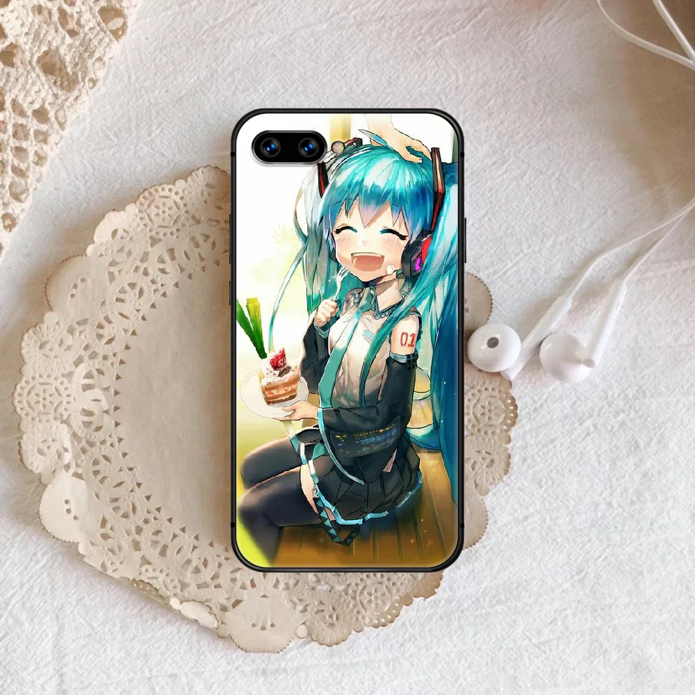 

Hatsunes-Miku Phone Case Cover Hull For honor 7a 8 8s 8a 8x 9 9x 10 20 i Lite Pro black Hoesjes Soft Waterproof 3D Coque