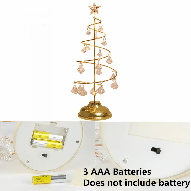 

Christmas Lights Crystal Xmas Tree Night Light Wedding Fairy Lights New Year 2022 Holiday Lights Decoration Adornos De Navidad