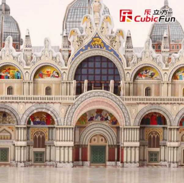 3D сувенирная Модель-пазл с изображением собора готической церкви площади Св.