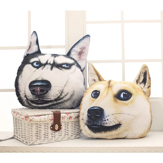 GH плюшевый 3D напечатанный самоед Хаски Doge собака бросок креативный подушка для дома украшения