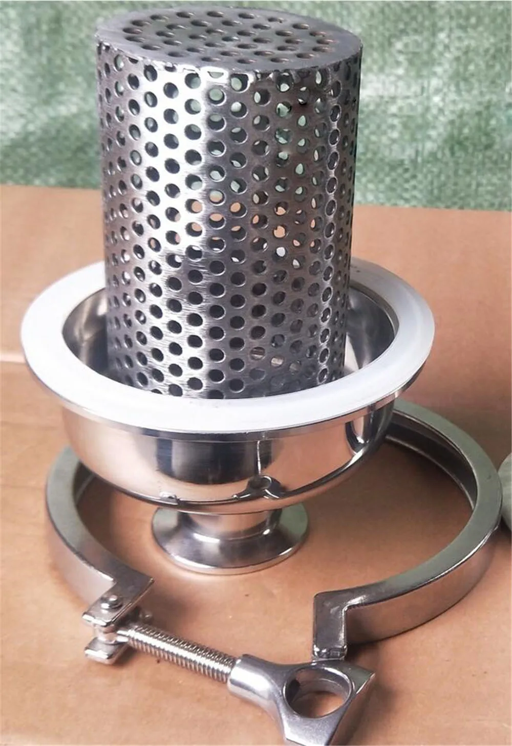 Тройной зажим 64 мм встроенный фильтр подходит для трубы с внешним диаметром 45/51