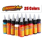 Набор профессиональных тату-чернил 30 мл в бутылке, 25 цветов, пигмент для перманентного макияжа, Временный чернила для татуировок для бровей, боди-арта, новинка